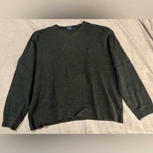 Polo by Ralph Lauren Men's Dark Gray V-Neck Sweater, XL